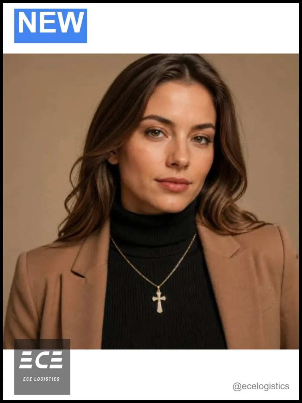 14K Gold Plated Byzantine Cross Necklace CZ Pendant Christian Jewelry